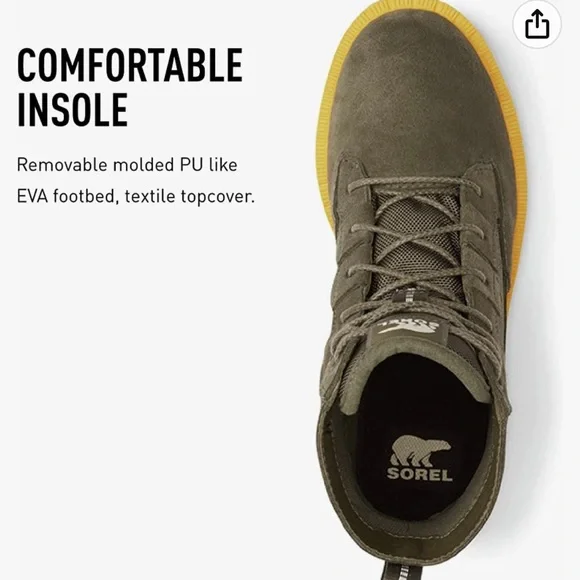 Sorel Caribou OTM Waterproof Dark Green Alpine Tundra Cyber Sole Lace Up Boots - Picture 10 of 16